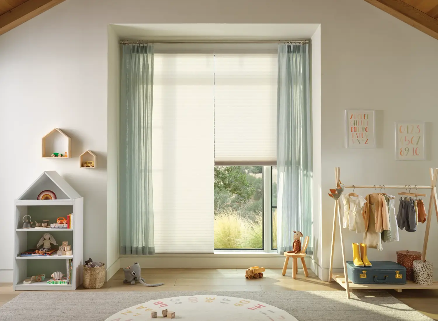 custom cellular blinds cordless child bedroom