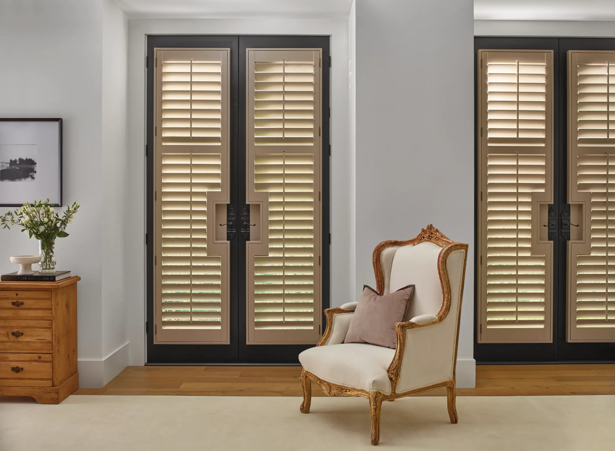 custom made shutters for french doors